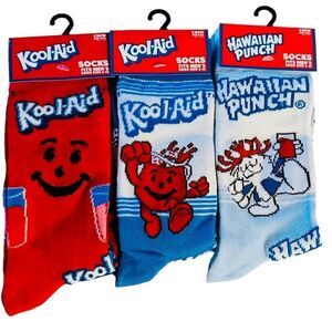 Odd Sox Crazy Socks Funny Novelty Crew Socks Men’s Size 6-12, Beverages, 3 Pairs